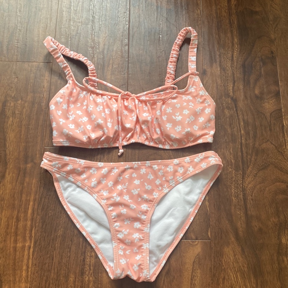 Pink floral bikini new